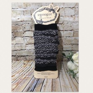 LegMogue Glitzy Leg Warmers in Olive and Black